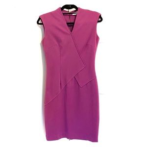 Calvin Klein structured purple dress
